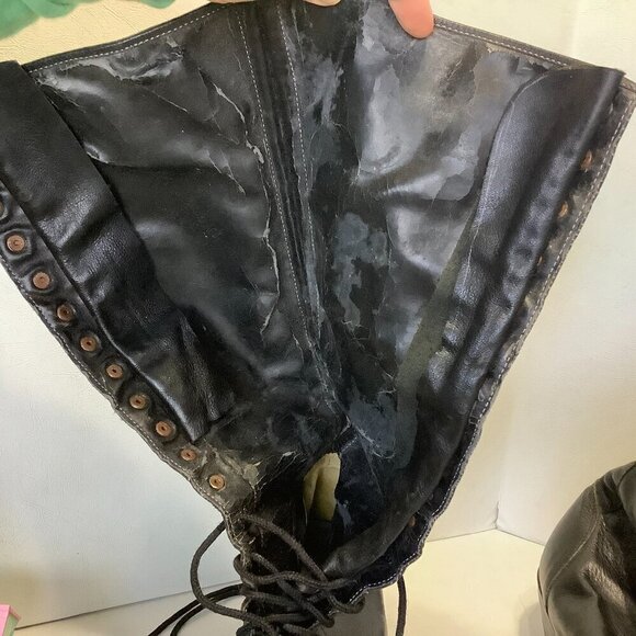 Women Vintage Boston Custom Made Shoes Knee High Lace Up Boots NO SIZE See Descr - Picture 12 of 14